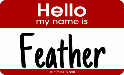 Hello my name is Feather png download