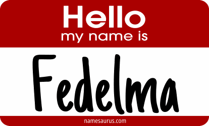 Hello my name is Fedelma png download