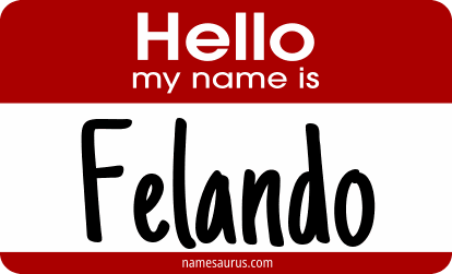 Hello my name is Felando png download
