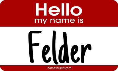 Hello my name is Felder png download