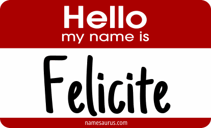 Hello my name is Felicite png download