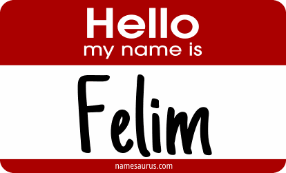 Hello my name is Felim png download