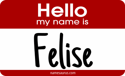 Hello my name is Felise png download