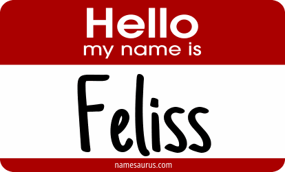 Hello my name is Feliss png download