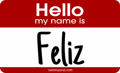 Hello my name is Feliz png download