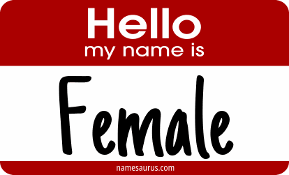 Hello my name is Female png download