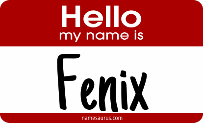 Hello my name is Fenix png download