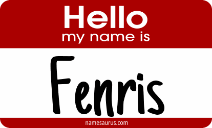 Hello my name is Fenris png download