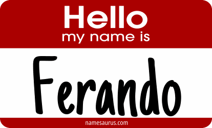 Hello my name is Ferando png download