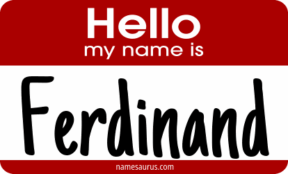Hello my name is Ferdinand png download