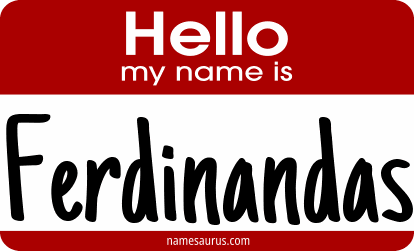 Hello my name is Ferdinandas png download