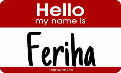 Hello my name is Feriha png download