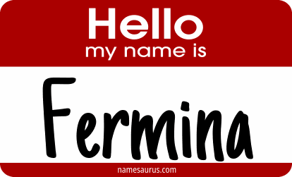 Hello my name is Fermina png download