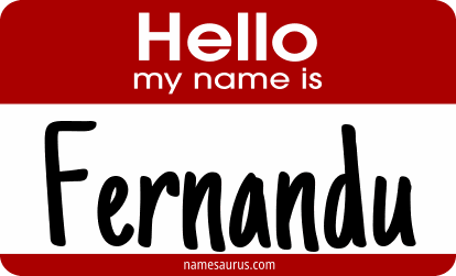 Hello my name is Fernandu png download