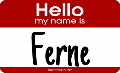 Hello my name is Ferne png download
