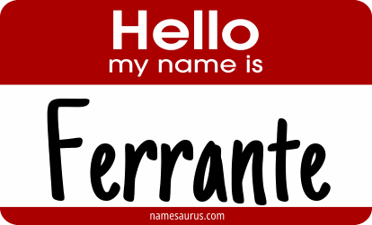 Hello my name is Ferrante png download
