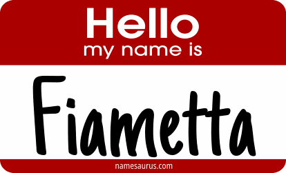 Hello my name is Fiametta png download