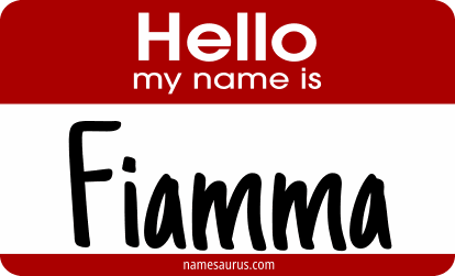 Hello my name is Fiamma png download