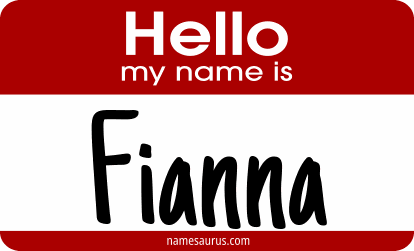 Hello my name is Fianna png download
