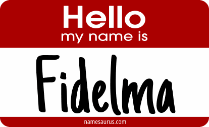 Hello my name is Fidelma png download