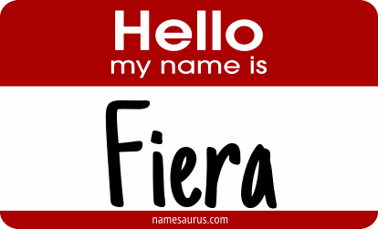 Hello my name is Fiera png download