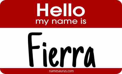 Hello my name is Fierra png download