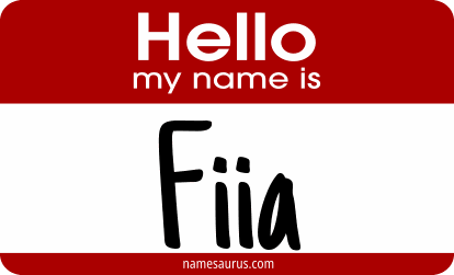 Hello my name is Fiia png download