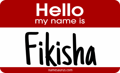 Hello my name is Fikisha png download