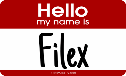 Hello my name is Filex png download