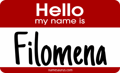 Hello my name is Filomena png download