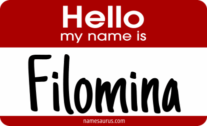 Hello my name is Filomina png download
