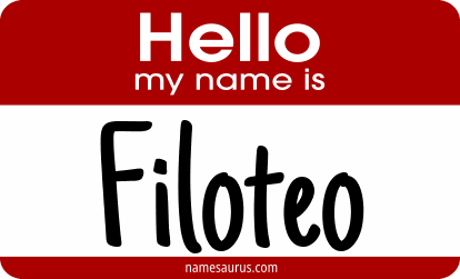 Hello my name is Filoteo png download