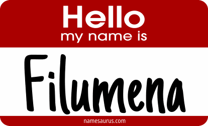 Hello my name is Filumena png download