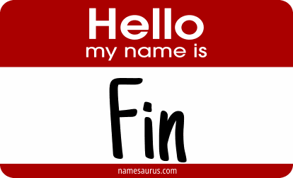 Hello my name is Fin png download