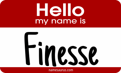 Hello my name is Finesse png download