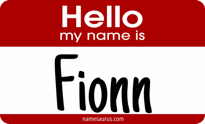 Hello my name is Fionn png download