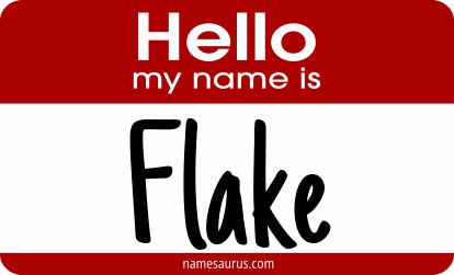 Hello my name is Flake png download