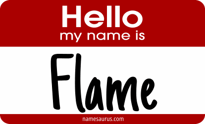 Hello my name is Flame png download