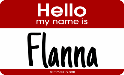 Hello my name is Flanna png download