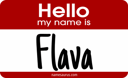 Hello my name is Flava png download