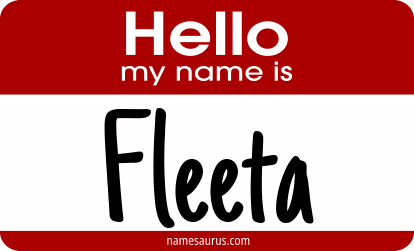 Hello my name is Fleeta png download