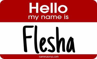 Hello my name is Flesha png download