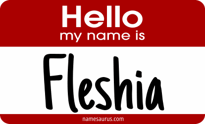 Hello my name is Fleshia png download