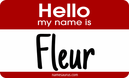 Hello my name is Fleur png download