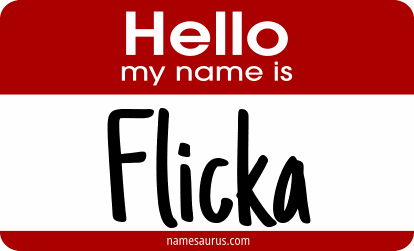 Hello my name is Flicka png download