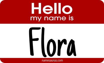 Hello my name is Flora png download