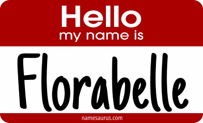 Hello my name is Florabelle png download