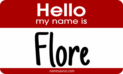 Hello my name is Flore png download