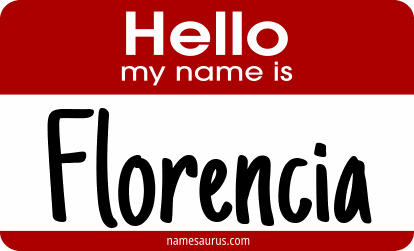 Hello my name is Florencia png download
