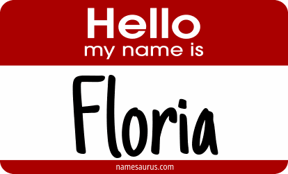 Hello my name is Floria png download